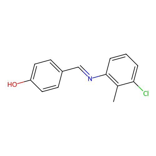 4-{[(3-Chloro-2-methylphenyl)imino]methyl}phenol structure