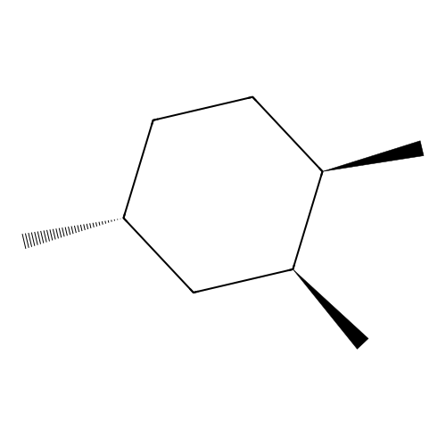 (1R,2S,4R)-1,2,4-trimethylcyclohexane structure