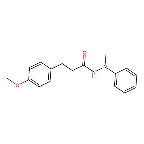 3-(4-methoxyphenyl)-N'-methyl-N'-phenylpropanehydrazide structure