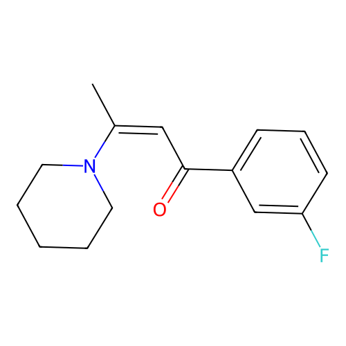 2-Buten-1-one, 1-(3-fluorophenyl)-3-(1-piperidinyl)- structure