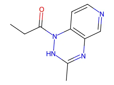 Pyrido(3,4-e)-1,2,4-triazine, 1,2-dihydro-3-methyl-1-(1-oxopropyl)- structure