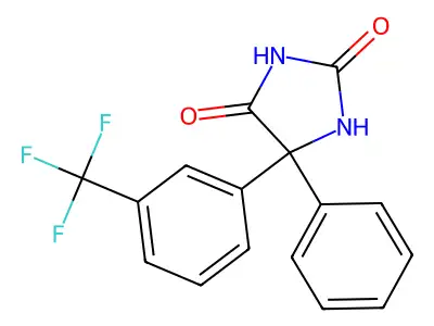 2,4-Imidazolidinedione, 5-phenyl-5-(3-(trifluoromethyl)phenyl)- structure