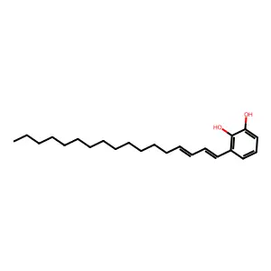 3-Heptadecadienyl pyrocatechol structure