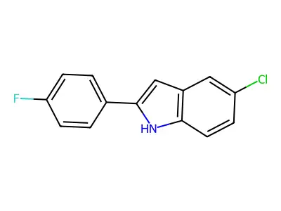 5-chloro-2-(4-fluorophenyl)-1H-indole structure