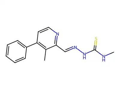 3-Methyl-1-[(3-methyl-4-phenyl-pyridin-2-yl)methylideneamino]thiourea structure