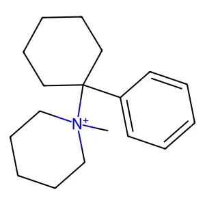 1-Methyl-1-(1-phenylcyclohexyl)piperidinium structure