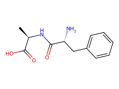 L-Phenylalanyl-L-alanine structure