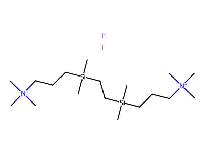 3,3'-(1,2-Ethanediylbis(dimethylsilylene))bis(N,N,N-trimethyl-1-propanaminium) diiodide structure
