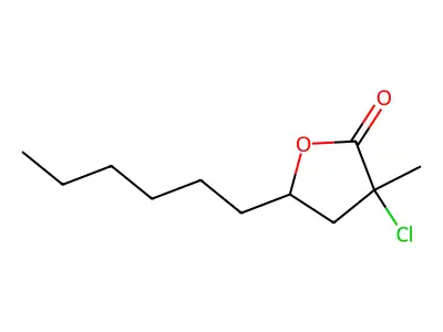 3-Chloro-5-hexyl-3-methyldihydrofuran-2(3H)-one structure