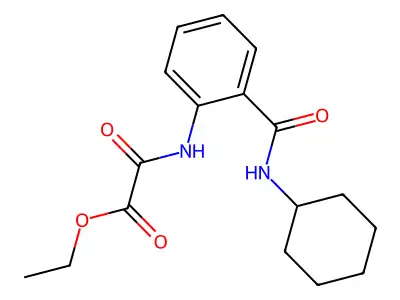 Ethyl 2-{2-[(cyclohexylamino)carbonyl]anilino}-2-oxoacetate structure