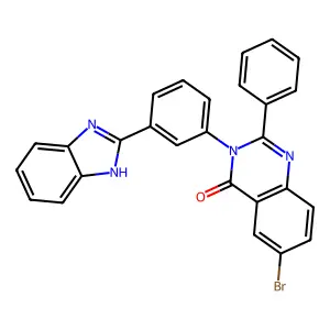 4(3H)-Quinazolinone, 3-(3-(1H-benzimidazol-2-yl)phenyl)-6-bromo-2-phenyl- structure
