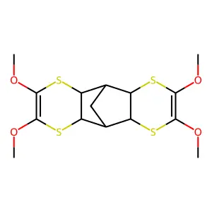 (2S,7R,9S,14R)-4,5,11,12-tetramethoxy-3,6,10,13-tetrathiatetracyclo[6.6.1.02,7.09,14]pentadeca-4,11-diene structure