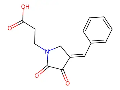 3-(4-Benzylidene-2,3-dioxo-pyrrolidin-1-yl)propanoic acid structure