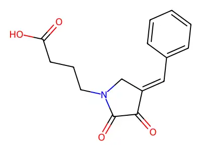 4-(4-Benzylidene-2,3-dioxo-pyrrolidin-1-yl)butanoic acid structure
