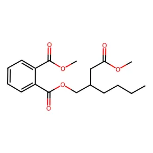 1,2-Benzenedicarboxylic acid, 2-(2-methoxy-2-oxoethyl)hexyl methyl ester structure