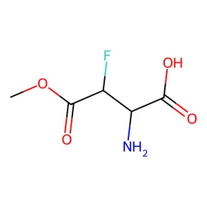 (2R)-2-Amino-3-fluoro-4-methoxy-4-oxobutanoic acid structure