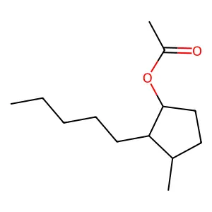 Cyclopentanol, 3-methyl-2-pentyl-, 1-acetate structure