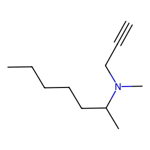 N,1-二甲基-N-(丙-2-炔-1-基)己胺 structure
