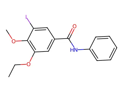 3-ethoxy-5-iodo-4-methoxy-N-phenylbenzamide structure