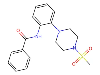 N-[2-(4-methylsulfonylpiperazin-1-yl)phenyl]benzamide structure