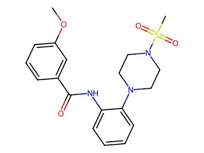 3-methoxy-N-[2-(4-methylsulfonylpiperazin-1-yl)phenyl]benzamide structure
