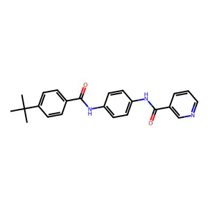 N-[4-[(4-tert-butylbenzoyl)amino]phenyl]pyridine-3-carboxamide structure