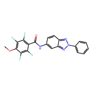 2,3,5,6-tetrafluoro-4-methoxy-N-(2-phenylbenzotriazol-5-yl)benzamide structure
