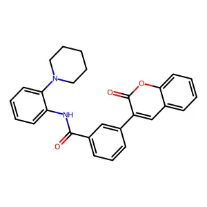 3-(2-oxochromen-3-yl)-N-(2-piperidin-1-ylphenyl)benzamide structure