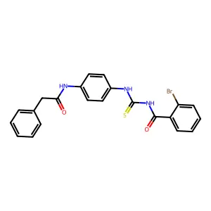 2-bromo-N-[[4-[(2-phenylacetyl)amino]phenyl]carbamothioyl]benzamide structure