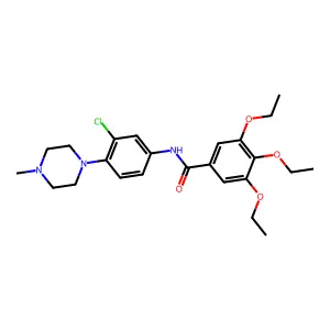 N-[3-chloro-4-(4-methylpiperazin-1-yl)phenyl]-3,4,5-triethoxybenzamide structure