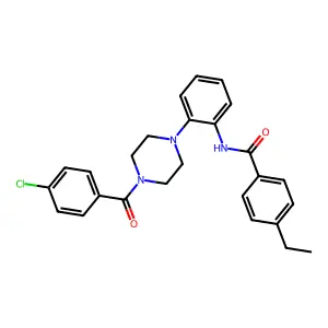 N-[2-[4-(4-chlorobenzoyl)piperazin-1-yl]phenyl]-4-ethylbenzamide structure