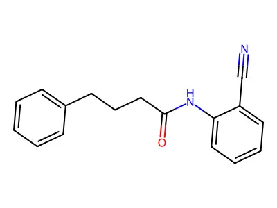 N-(2-cyanophenyl)-4-phenylbutanamide structure