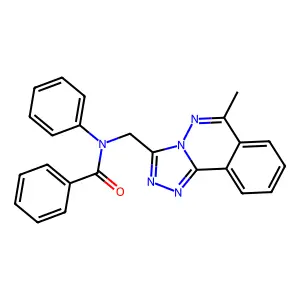 N-[(6-methyl[1,2,4]triazolo[3,4-a]phthalazin-3-yl)methyl]-N-phenylbenzamide structure