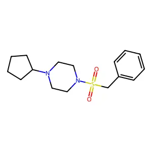 1-(Benzylsulfonyl)-4-cyclopentylpiperazine structure