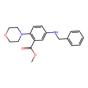 Methyl 5-(benzylamino)-2-morpholin-4-ylbenzoate structure