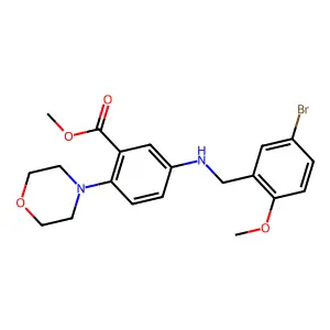 Methyl 5-[(5-bromo-2-methoxybenzyl)amino]-2-(4-morpholinyl)benzoate structure