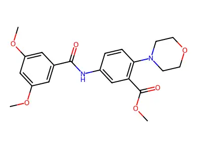 Methyl 5-[(3,5-dimethoxybenzoyl)amino]-2-(4-morpholinyl)benzoate structure