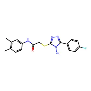 2-{[4-amino-5-(4-fluorophenyl)-4H-1,2,4-triazol-3-yl]sulfanyl}-N-(3,4-dimethylphenyl)acetamide structure