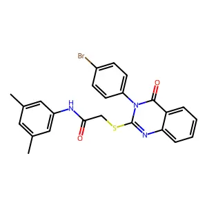 2-{[3-(4-bromophenyl)-4-oxo-3,4-dihydroquinazolin-2-yl]sulfanyl}-N-(3,5-dimethylphenyl)acetamide structure