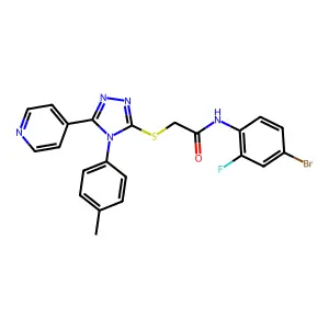 C22H17BrFN5OS structure