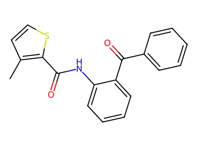 N-(2-benzoylphenyl)-3-methylthiophene-2-carboxamide structure
