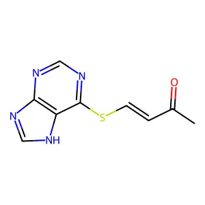 4-(7H-purin-6-ylsulfanyl)but-3-en-2-one structure