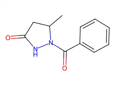 1-Benzoyl-5-methylpyrazolidin-3-one structure