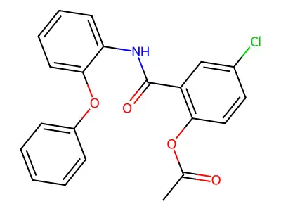Benzamide, 2-(acetyloxy)-5-chloro-N-(2-phenoxyphenyl)- structure