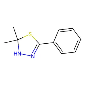 2,2-Dimethyl-5-phenyl-2,3-dihydro-1,3,4-thiadiazole structure