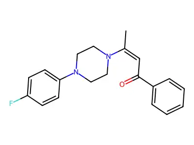 3-[4-(4-Fluorophenyl)piperazin-1-yl]-1-phenylbut-2-en-1-one structure