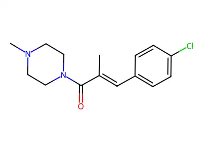 3-(4-Chlorophenyl)-2-methyl-1-(4-methylpiperazin-1-yl)prop-2-en-1-one structure