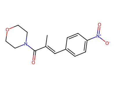 2-Methyl-1-morpholin-4-yl-3-(4-nitrophenyl)prop-2-en-1-one structure