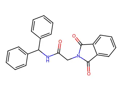 N-benzhydryl-2-(1,3-dioxoisoindol-2-yl)acetamide structure