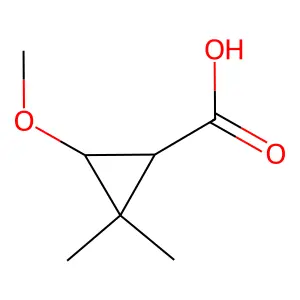 3-Methoxy-2,2-dimethylcyclopropane-1-carboxylic acid structure